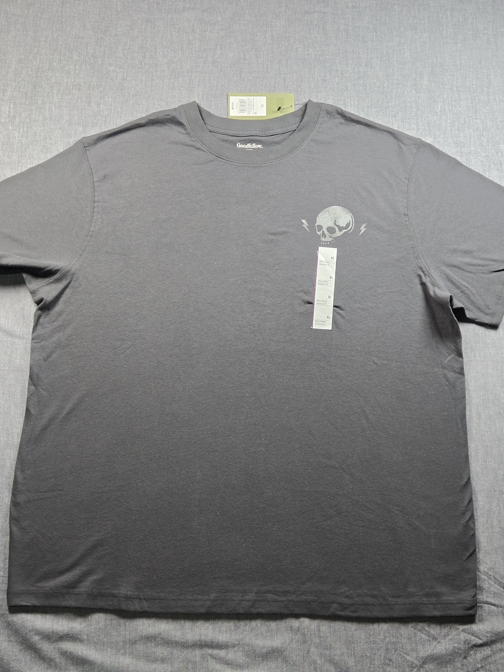 Goodfellow & Co Men's Charcoal Skull Graphic Crew Tee